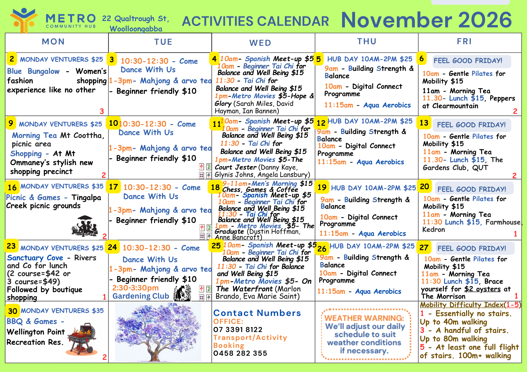 Metro Community Hub_November Metro Community Hub_November Calendar